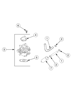 Fuel System Diagram and Parts List for GT2550 K015-K018-14A2E7P710 Cub Cadet Lawn Tractor